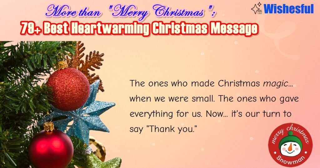 heartwarming christmas message.