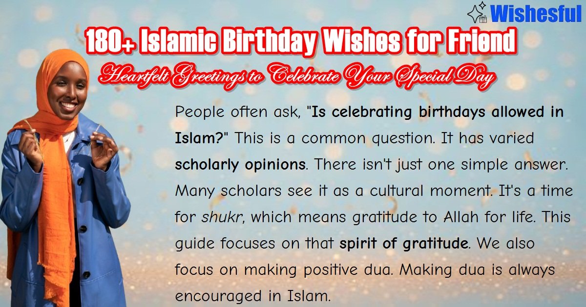 Islamic birthday wishes for a friend